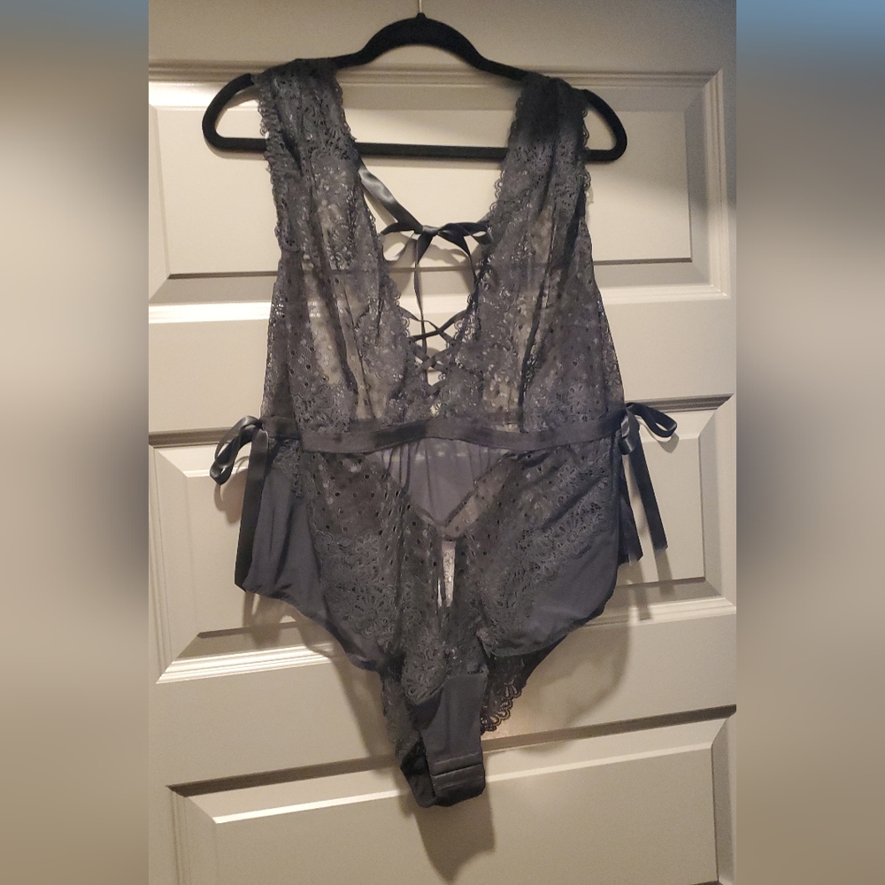 Lace one piece halter lingerie